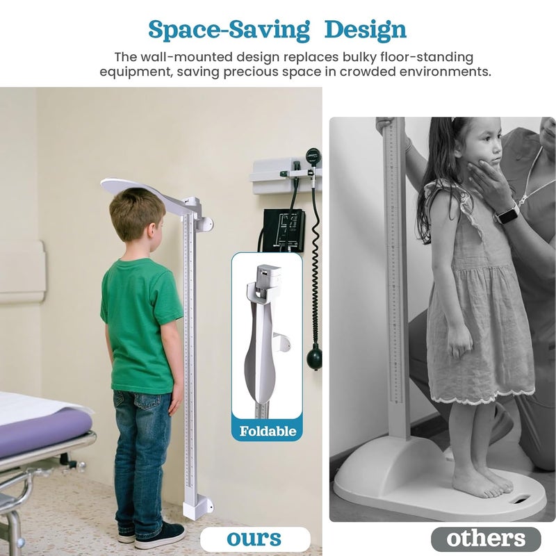 ScaleBelly Wall Wall Mounted Height Measuring Rod – Portable Stadiometer 10–225 cm / 3.9–88.6 in – Height Measurement Tool for Kids & Adults – Ideal for Home, Office, Nurse Station - Image 3